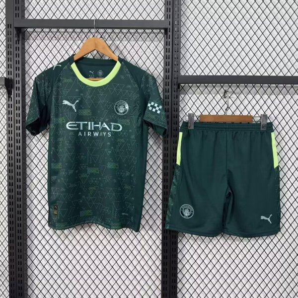 Manchester City Third Away With Pants Sets  fans 1:1 Quality Soccer Jersey   25-26