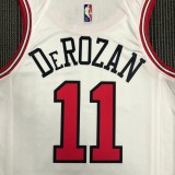 Chicago Bulls White #11 DEROZAN 1:1 Quality NBA  Season Jerseys  75 Year