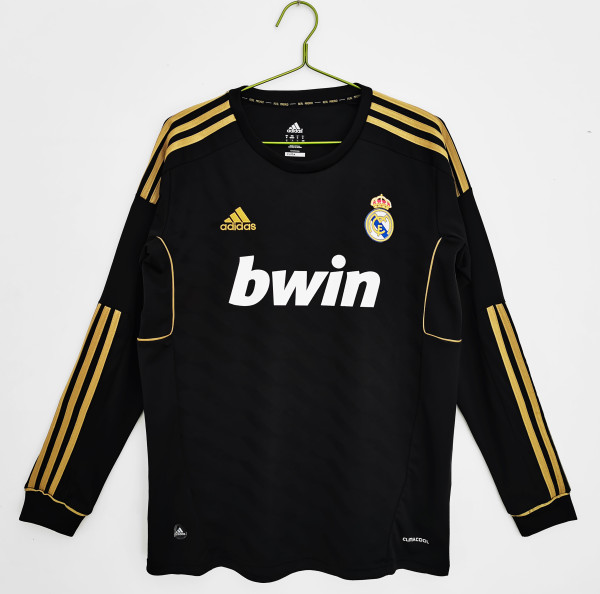 Retro Real Madrid Long sleeve Away  1:1 Quality Soccer Jersey   2011-2012