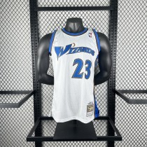 Retro Washington Wizards  White #23 JORDAN 1:1 Quality NBA  Season Jerseys 2001-2002