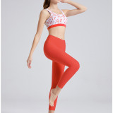 yoga clothes  Movement Rose Red/Movement Orange Red Set