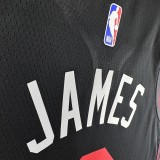 Miami Heat Black City Edition 6 James  V-neck  NBA Jerseys