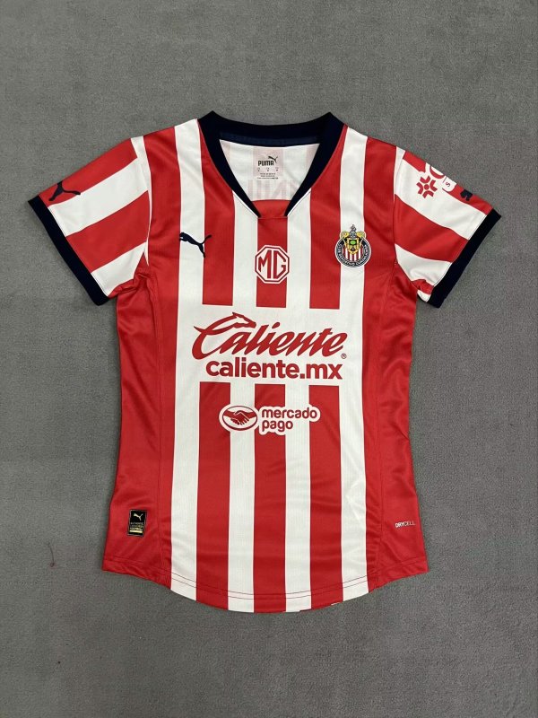 Chivas (Guadalajara )  Home women  Fans 1:1 Quality Soccer Jersey  24-25