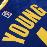 Golden State Warriors Blue V-Neck  #6 YOUNG 1:1 Quality NBA Season Jerseys  75 Year