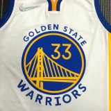 Golden State Warriors White V-Neck #33 WISEMAN1:1 Quality NBA Season Jerseys  75 Year