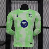 Barcelona third away Long Sleeve Player  1:1 Quality Soccer Jersey   24-25