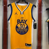 Golden State Warriors  V-neck Yellow JORDAN #30 CURRY 1:1 Quality NBA Season Jerseys 2021
