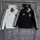 Spain Windbreaker  Cotton clothing Jacket Black  White 1:1 Quality Soccer Jersey  25-26