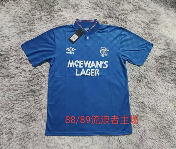 Retro Rangers Home 1:1 Quality Soccer Jersey 1988-1989