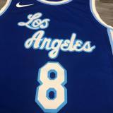 Los Angeles Lakers Kobe #8 BRYANT  Blue  Latin singer co-branded  NBA Jersey