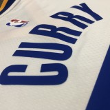 Golden State Warriors White V-Neck  #30 CURRY 1:1 Quality NBA Season Jerseys 2020