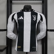 Juventus  home Long sleeves Player 1:1 Quality Soccer Jersey   24-25