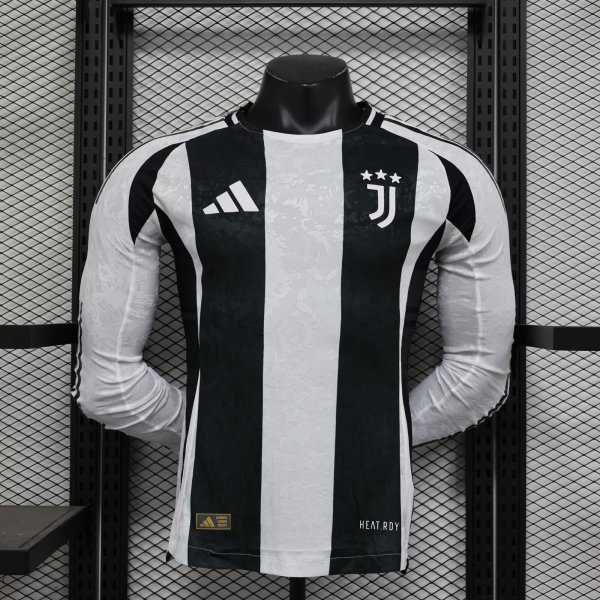 Juventus  home Long sleeves Player 1:1 Quality Soccer Jersey   24-25