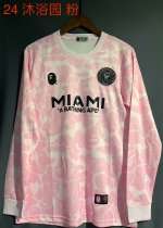 Inter Miami Long sleeve Special edition pink Fans  1:1 Quality Soccer Jersey   24-25