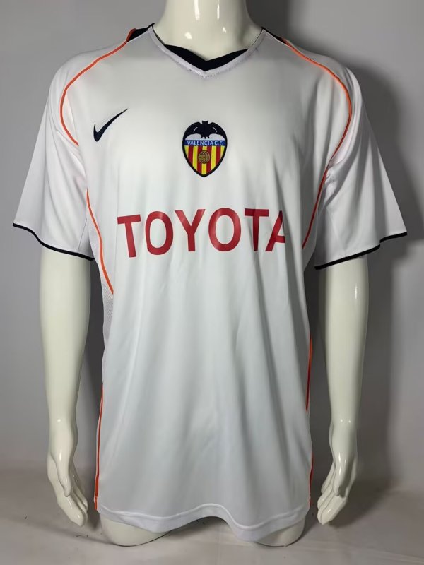 Retro Valencia Home 1:1 Quality Soccer Jersey   2004-2005