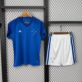 Cruzeiro Home Kids Fans   1:1 Quality Soccer Jersey 26-27
