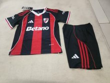 River Plate Away Kids 1:1 Quality Soccer Jersey   25-26