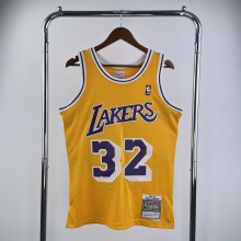 Retro Los Angeles Lakers Yollow #32 JOHNSON  1:1 Quality NBA Season Jerseys 1984-1985