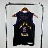Los Angeles Lakers Kids City Edition Black  #6 James 1:1 Quality NBA  Season Jerseys  2026