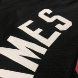 Miami Heat Black 6 James  V-neck  NBA Jerseys
