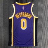 Los Angeles Lakers 75 Year Jordan Pruple #0 WESTBROOK 1:1 Quality NBA Season Jerseys