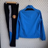 Manchester United  Windbreaker Sets With pants  Blue 1:1 Quality Soccer Jersey  25-26