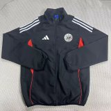 Ajax Windbreaker  Black 1:1 Quality Soccer Jersey  25-26
