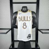 Chicago Bulls White City Edition #8 LAVINE 1:1 Quality NBA  Season Jerseys 2025