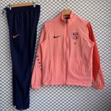 Barcelona Windbreaker Sets With pants  Pink 1:1 Quality Soccer Jersey  25-26