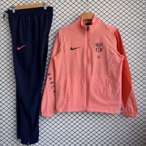 Barcelona Windbreaker Sets With pants  Pink 1:1 Quality Soccer Jersey  25-26