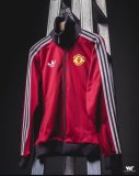 Manchester United   Retro clover  Windbreaker  jacket   red 25-26 set