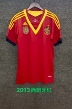 Retro Spain Home Red  1:1 Quality Soccer Jersey 2013