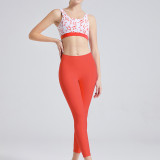 yoga clothes  Movement Rose Red/Movement Orange Red Set