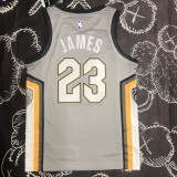 Cleveland Cavaliers Grey 23 James  round neck   NBA Jerseys 2018