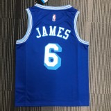 Retro Los Angeles Lakers Blue #6 JAMES 1:1 Quality NBA Season Jerseys 2021