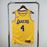Los Angeles Lakers  yellow  #4 KNECHT  1:1 Quality NBA Jerseys  2023