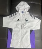 Real Madrid  Windbreaker  White 1:1 Quality Soccer Jersey  25-26