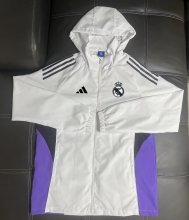Real Madrid  Windbreaker  White 1:1 Quality Soccer Jersey  25-26