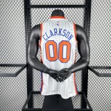 New York Knicks  White #00  CLARKSON   NBA Jerseys  2025