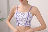 yoga clothes  Musical note printing purple set