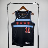 Retro Chicago Bulls  City Edition Black #11 DEROZAN  1:1 Quality NBA  Season Jerseys 2019