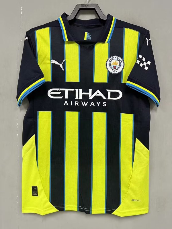 Manchester City away fans 1:1 Quality Soccer Jersey  24-25