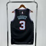Chicago Bulls Black #3 GIDDEY 1:1 Quality NBA  Season Jerseys 2026