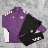 Manchester United Windbreaker Sets With pants  Purple 1:1 Quality Soccer Jersey  25-26