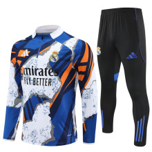 Real Madrid Training  Tracksuit Blue Black  (Kids And Man )  1:1  25-26