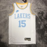 Retro Los Angeles Lakers White  #15  REAVES   1:1 Quality NBA Season Jerseys  2023