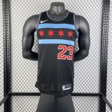 Retro Chicago Bulls  City Edition Black #23 JORDAN 1:1 Quality NBA  Season Jerseys 2019