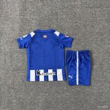 Deportivo Alaves Home  Kids Fans  1:1 Quality Soccer Jersey  25-26