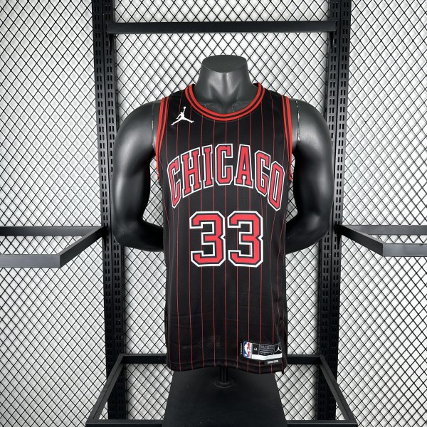 Chicago Bulls JORDAN Black  #33  PIPPEN 1:1 Quality NBA Jerseys  2026