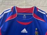 Retro France Home fans  1:1 Quality Soccer Jersey   2006
